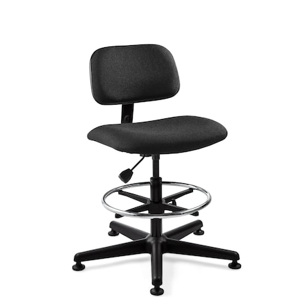Bevco Westmound Tall Height Black Fabric Chair wSmall Production Back 4500-BKF
